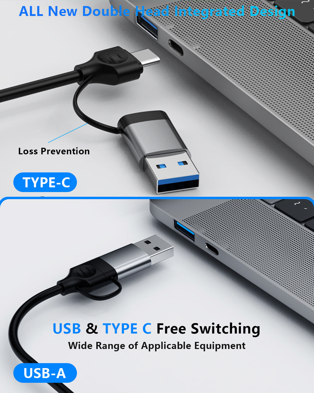 ZESKRIS 4 in 1 USB C Hub with 100Mbps Ethernet Port