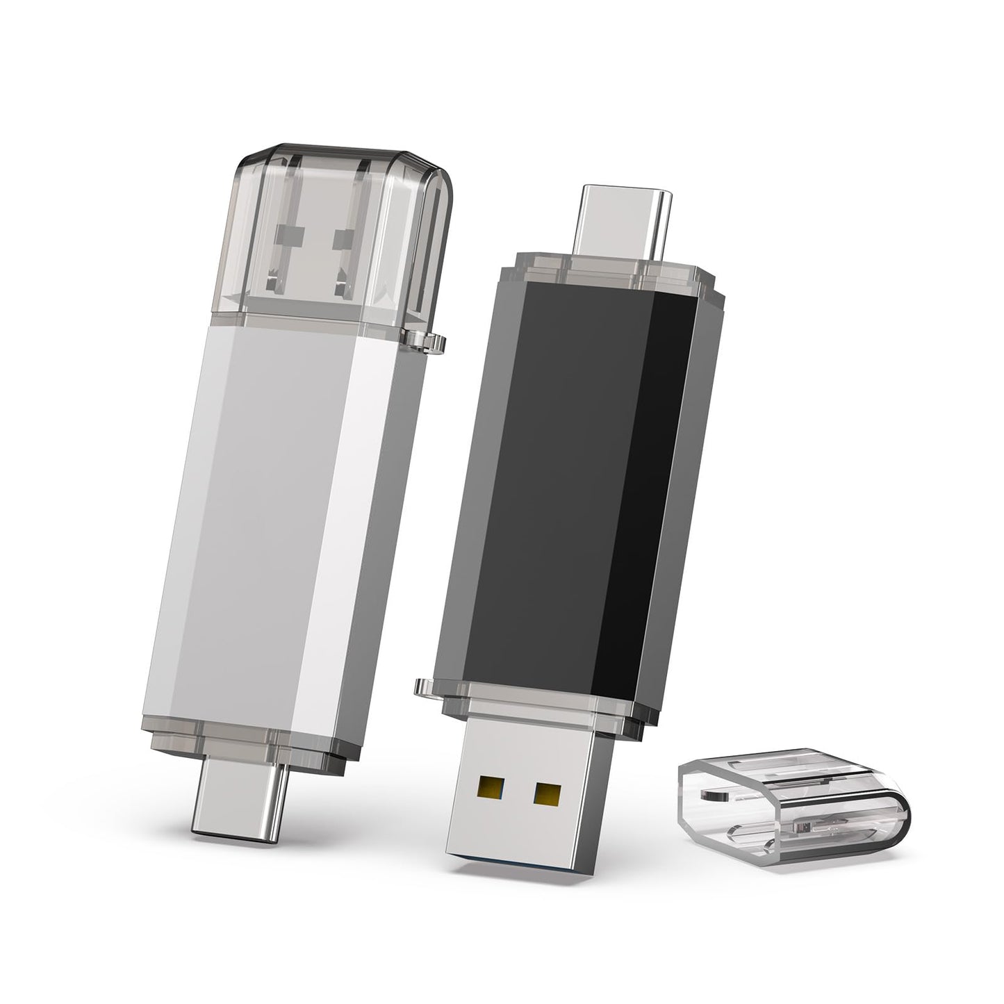Type C 256GB USB C Flash-Laufwerk Dual 2-in-1 USB C USB-Stick USB 3.0/3.2 Gen1 USB C Laufwerk 256 GB USB-C Speicherstick mit LED-Anzeige für einfache Datenfreigabe zwischen PC und Android-Smartphones