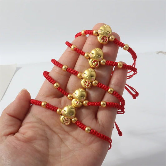 Lucky Red Snake Rope Bracelet