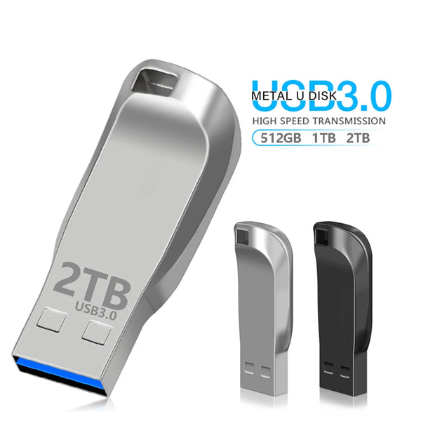 Sleek Metal USB Drive 2TB Flash Drive