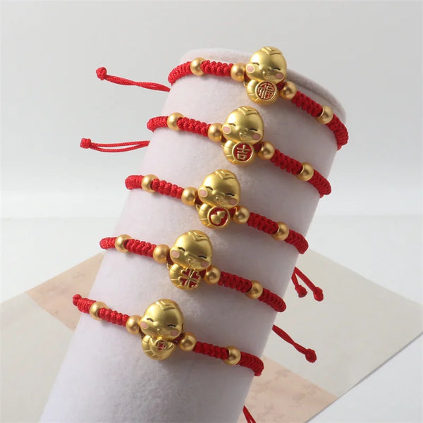 Lucky Red Snake Rope Bracelet